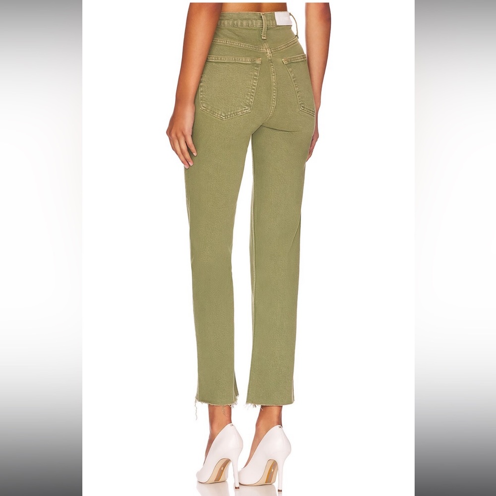 RE/DONE 70s Ultra High Rise Stove Pipe Jeans in Washed Sage - NWT - Sz 25 - Picture 4 of 11